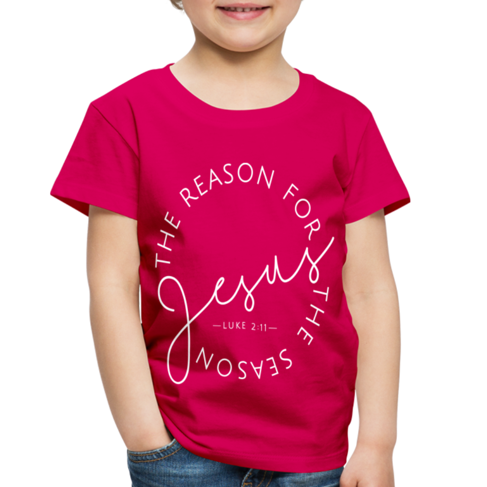 The Reason for the Season (W) Christmas Toddler Shirt - dark pink