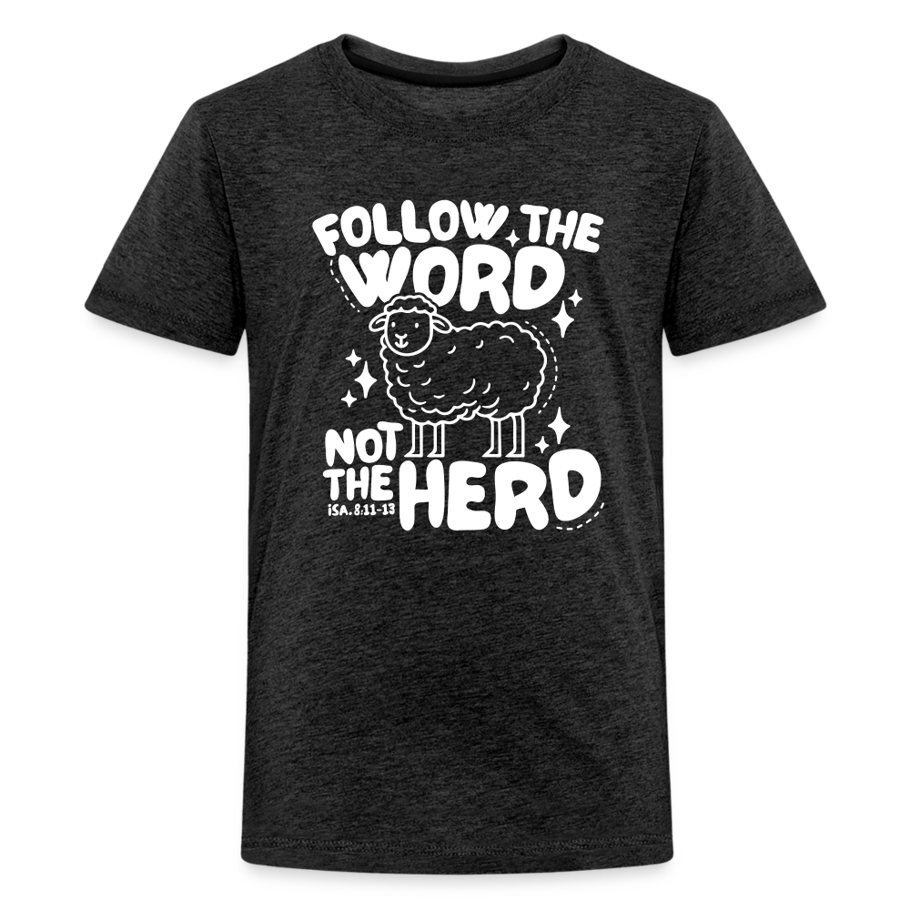 Follow the Word (W) Kid's T-Shirt - charcoal grey