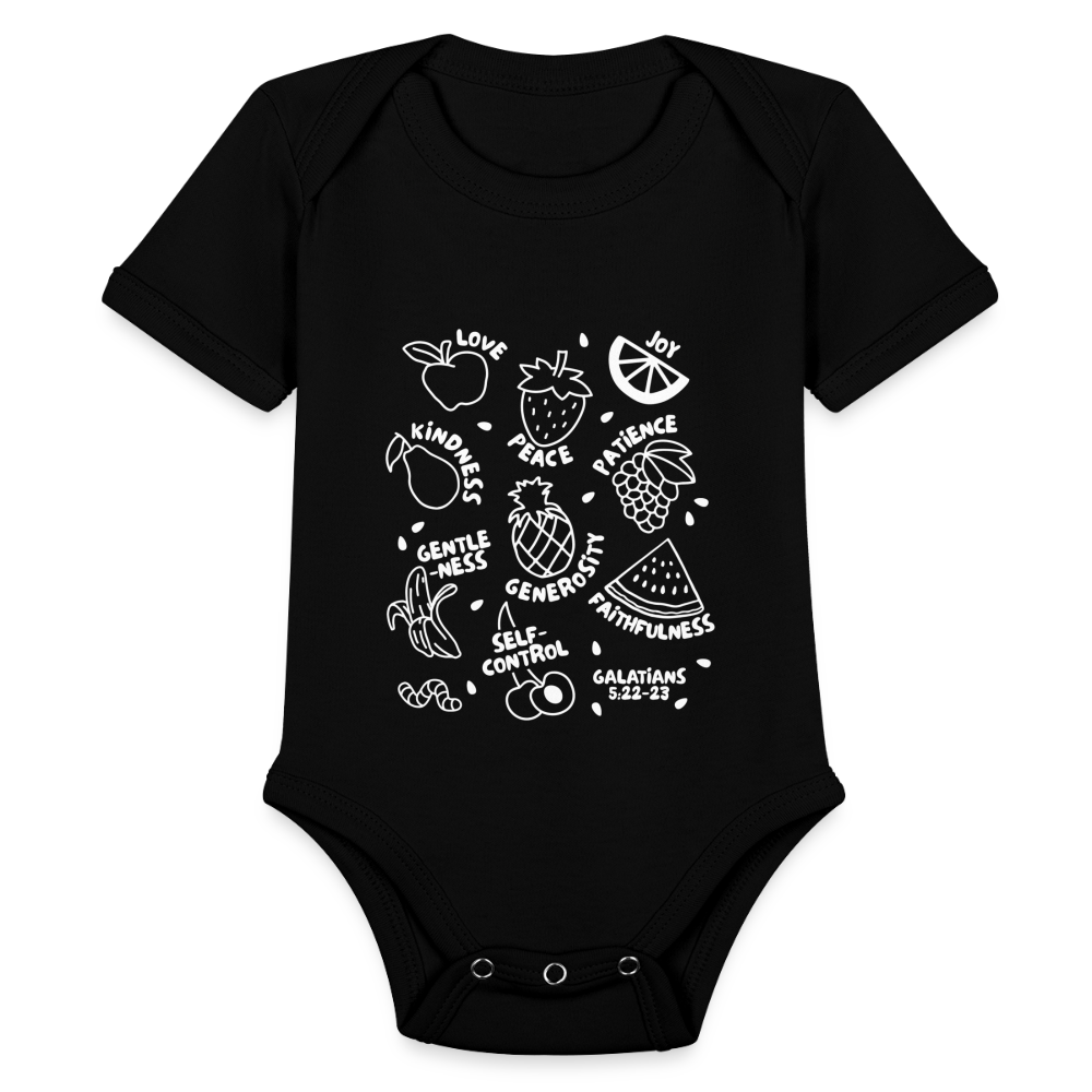 Fruit of the Spirit Baby Onesie Bodysuit - black