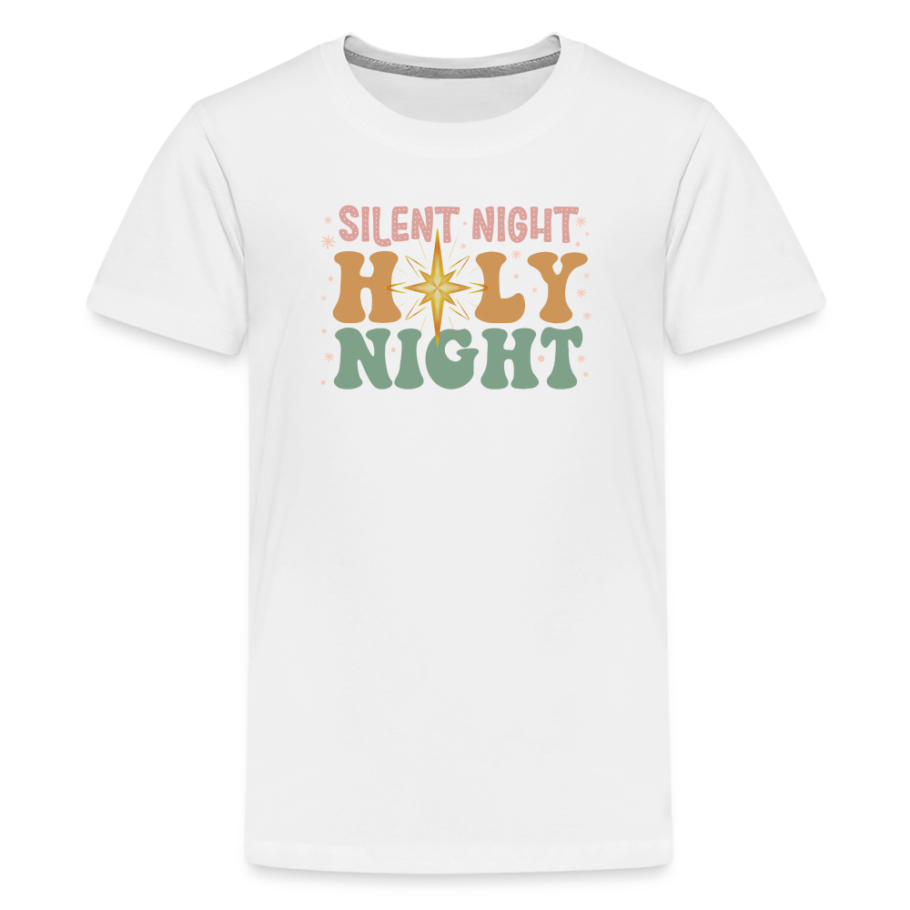 Silent Night Christmas Family Kids' Premium T-Shirt - white