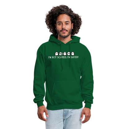 I'm Not Scared I'm Saved (W) Men's Hoodie - forest green