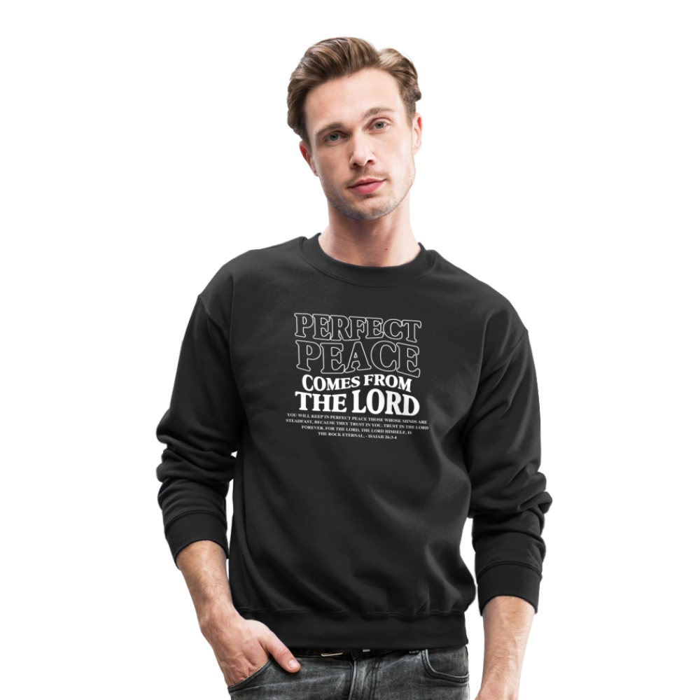 Perfect Peace Comes from the Lord Men's Sweater - black