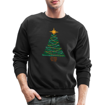 Names of Jesus Christmas Tree Men's Sweater - black