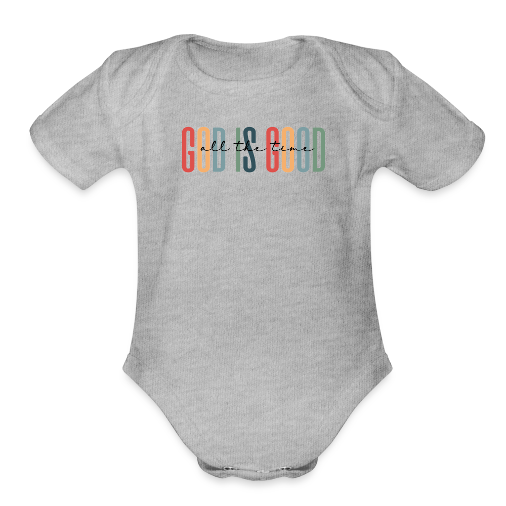 God is Good (Rainbow) Baby Onesie - heather grey