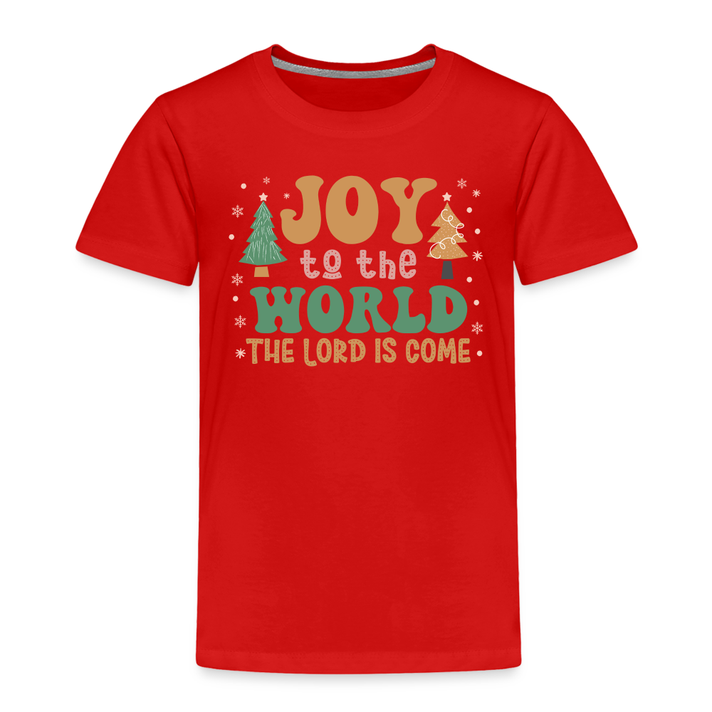 Joy to the Lord Christmas Family Toddler Premium T-Shirt - red