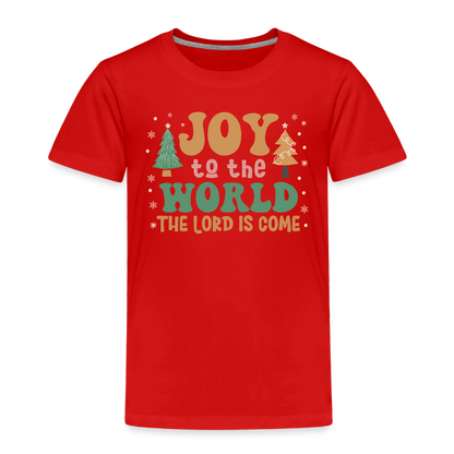 Joy to the Lord Christmas Family Toddler Premium T-Shirt - red