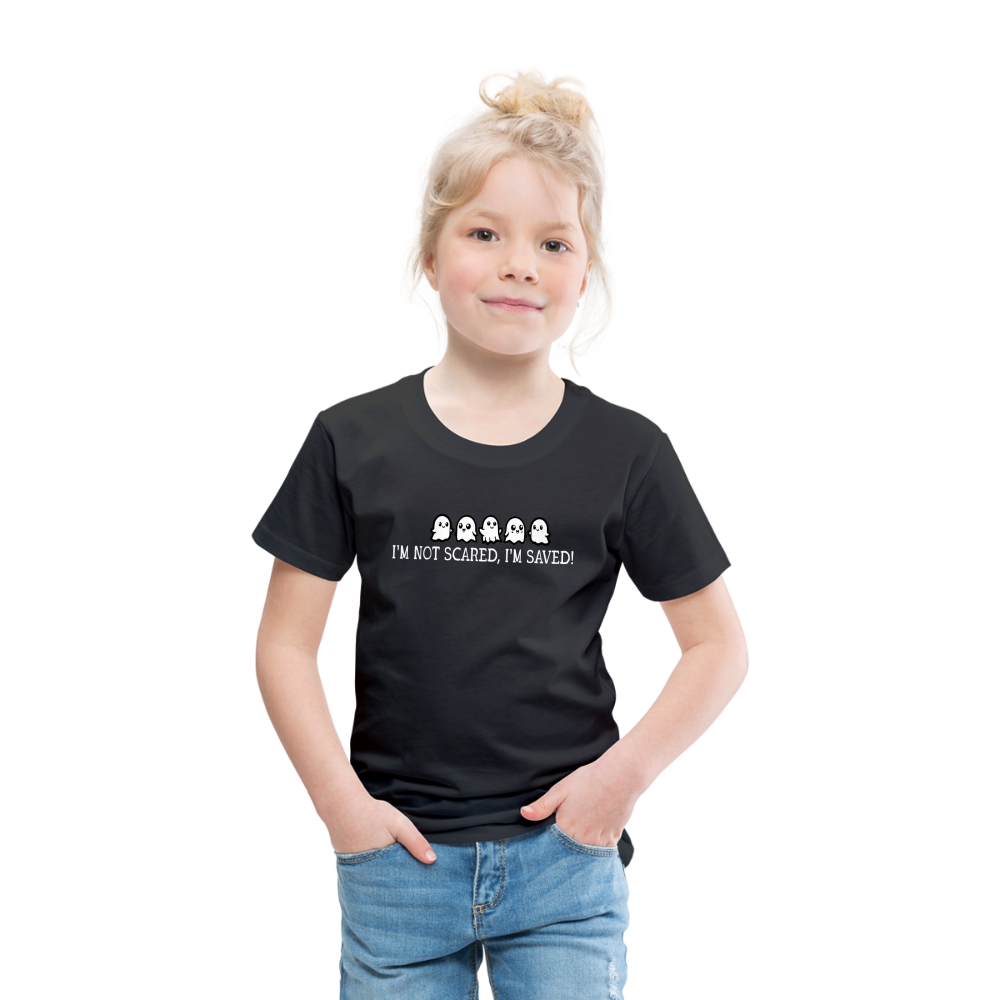 I'm Not Scared I'm Saved (W) Toddler T-Shirt - black