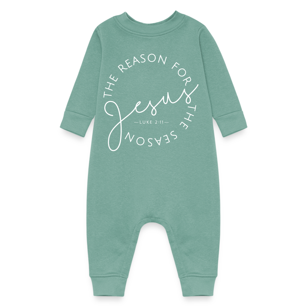 The Reason for the Season (W) Christmas Family Baby Fleece One Piece - saltwater