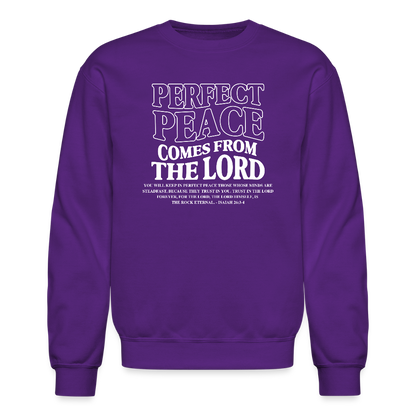 Perfect Peace Comes from the Lord Men's Sweater - purple