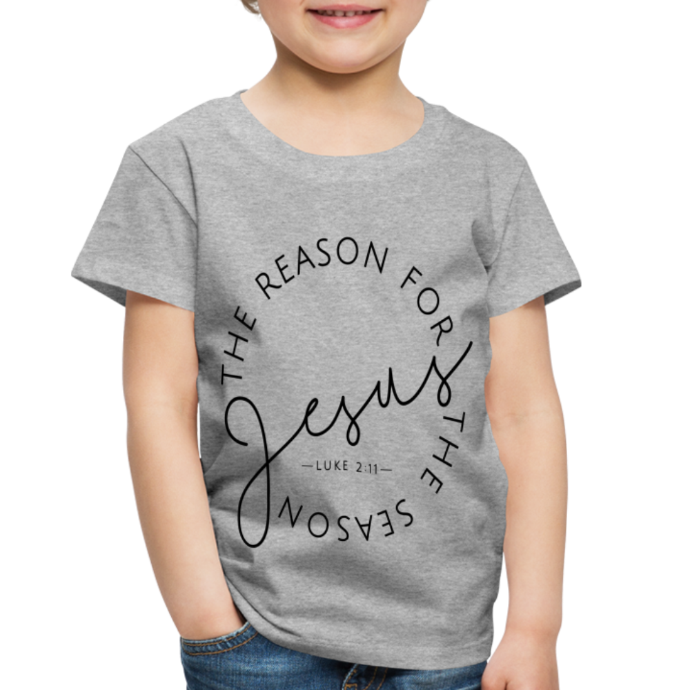 The Reason for the Season Christmas Family Toddler Shirt - heather gray