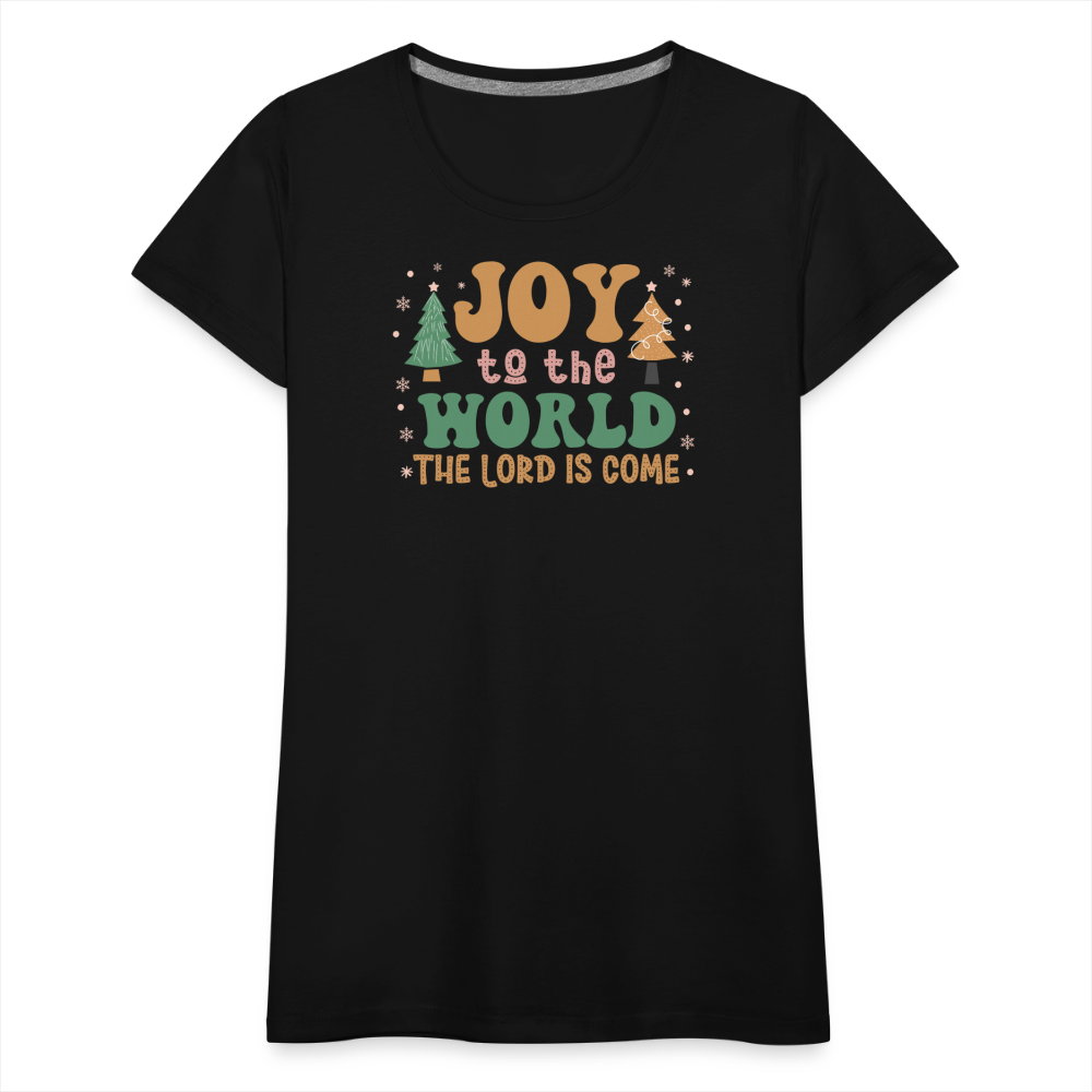 Joy to the World Christmas Family Women’s Premium T-Shirt - black