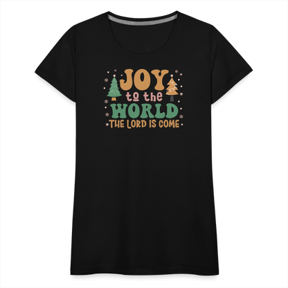 Joy to the World Christmas Family Women’s Premium T-Shirt - black