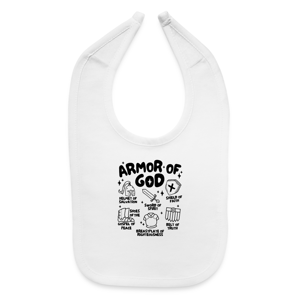 Armor of God Baby Bib - white