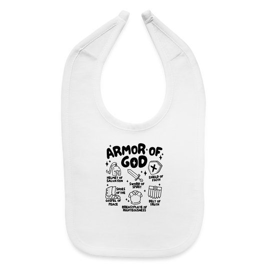 Armor of God Baby Bib - white