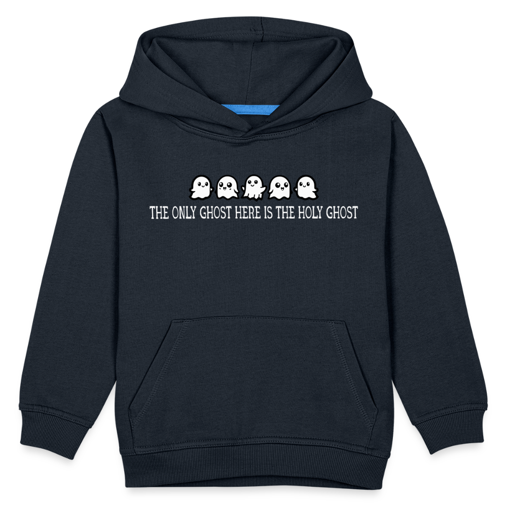 The Only Ghost Here is the Holy Ghost (W) Kid's Hoodie - navy