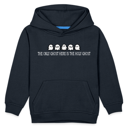 The Only Ghost Here is the Holy Ghost (W) Kid's Hoodie - navy