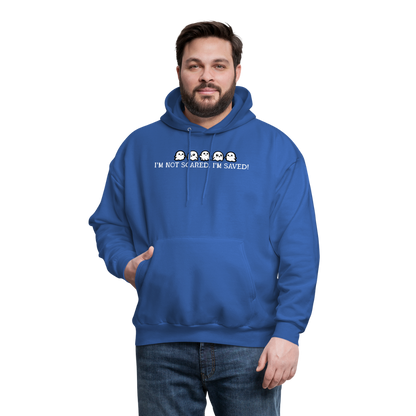 I'm Not Scared I'm Saved (W) Men's Hoodie - royal blue