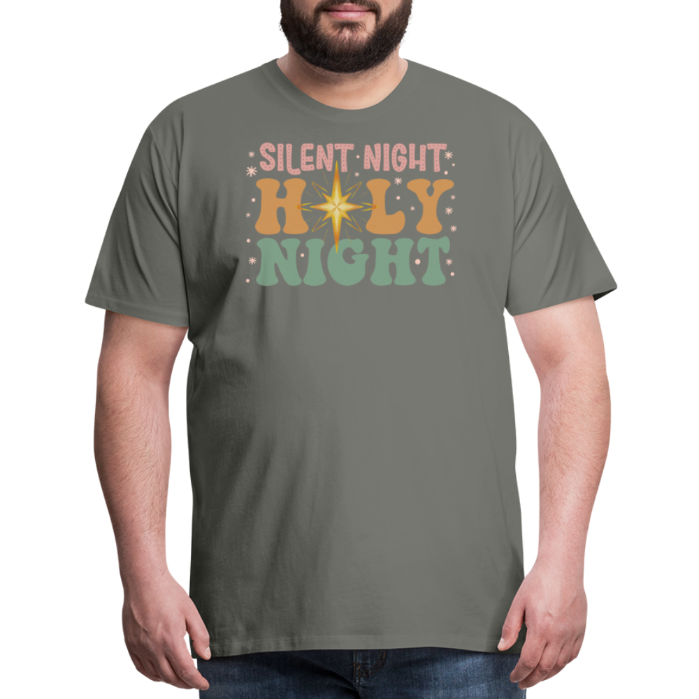 Silent Night Christmas Family Men's Premium T-Shirt - asphalt gray