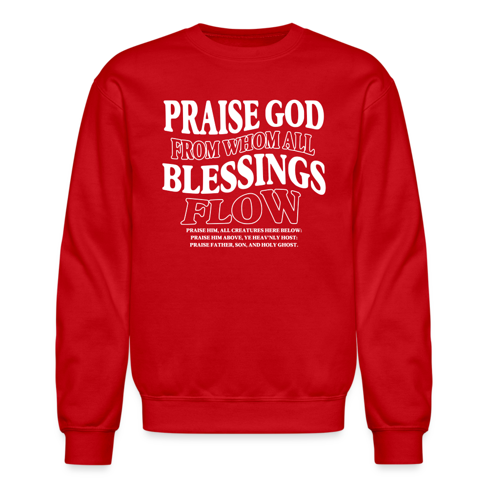 Praise God from Whom All Blessings Flow Men's Sweater - red