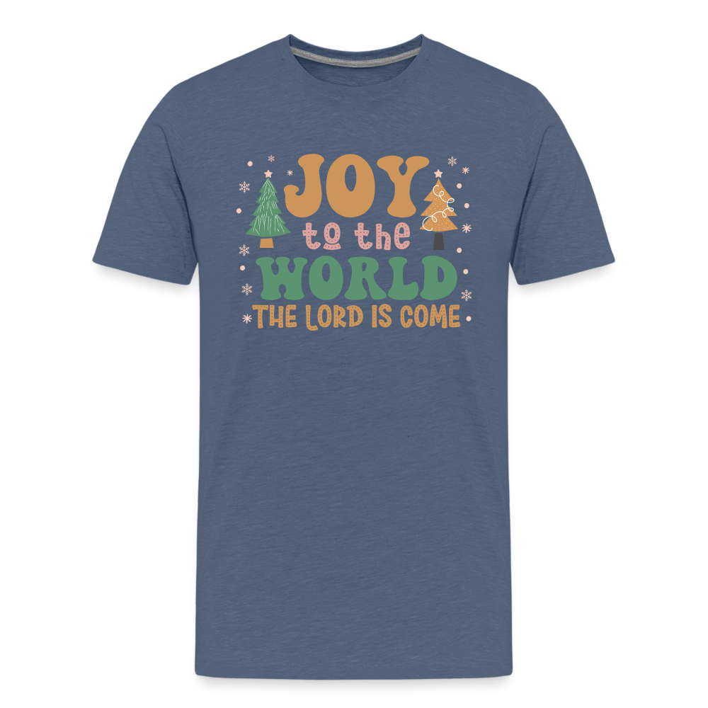 Joy to the World Christmas Family Kids' Premium T-Shirt - heather blue