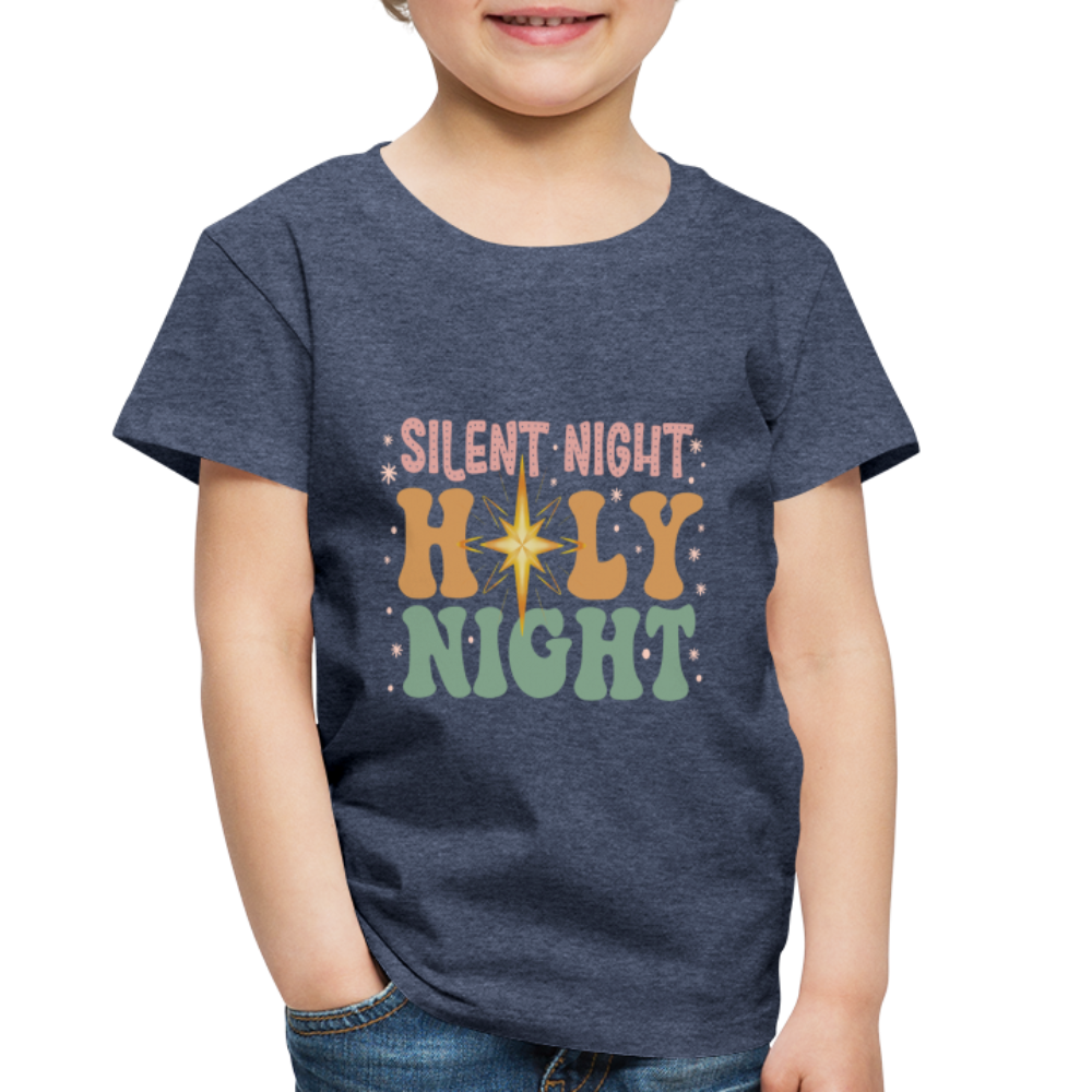 Silent Night Christmas Family Toddler Premium T-Shirt - heather blue