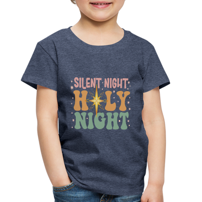 Silent Night Christmas Family Toddler Premium T-Shirt - heather blue