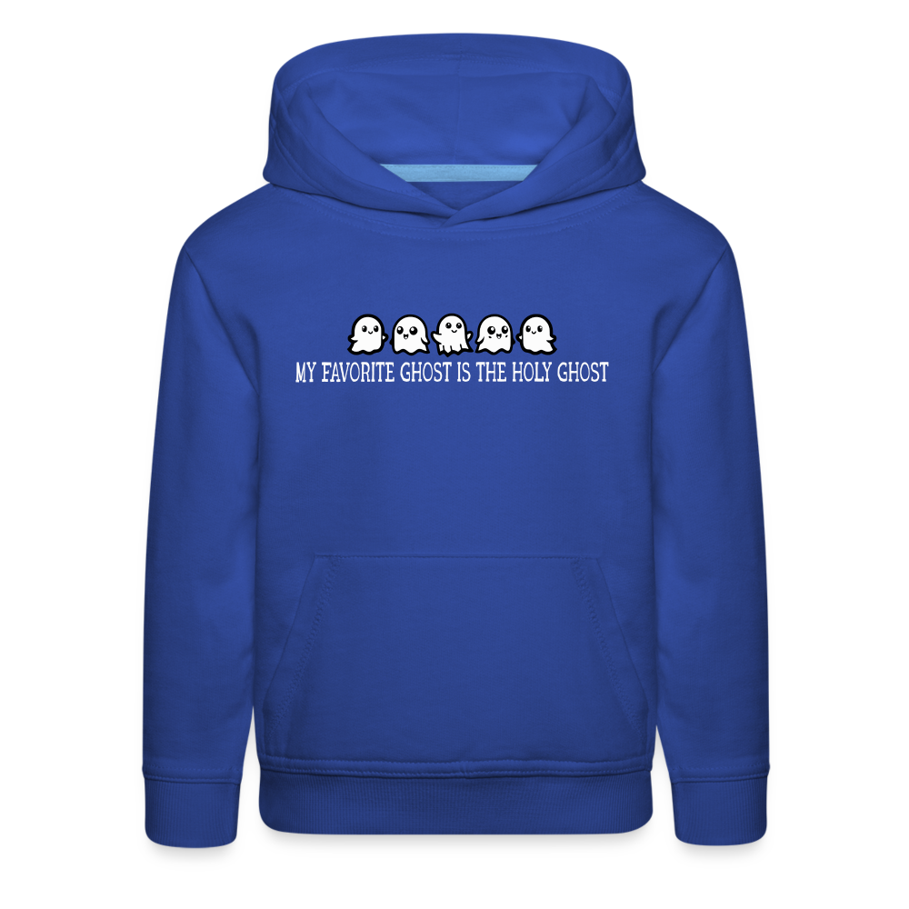 My Favorite Ghost is the Holy Ghost (W) Kid's Hoodie - royal blue