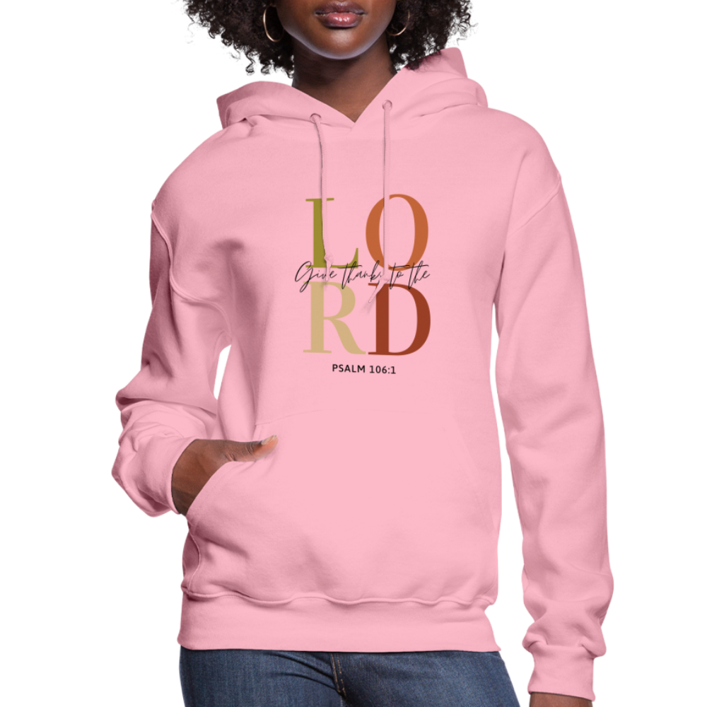 Give Thanks to the Lord Women's Hoodie - classic pink