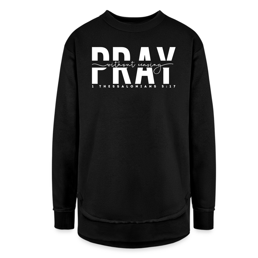 Pray Without Ceasing (W) Women's Tunic Sweater - black