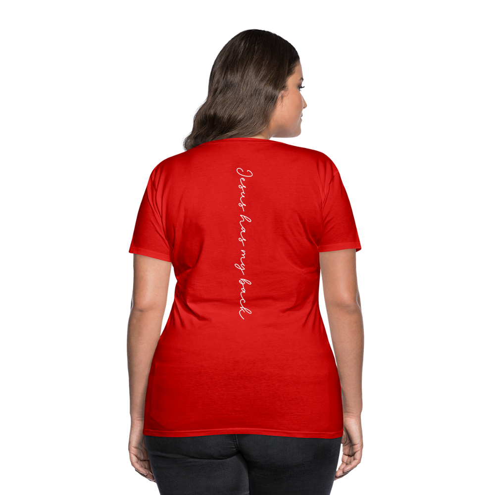 Jesus has My Back Women's T-Shirt - red