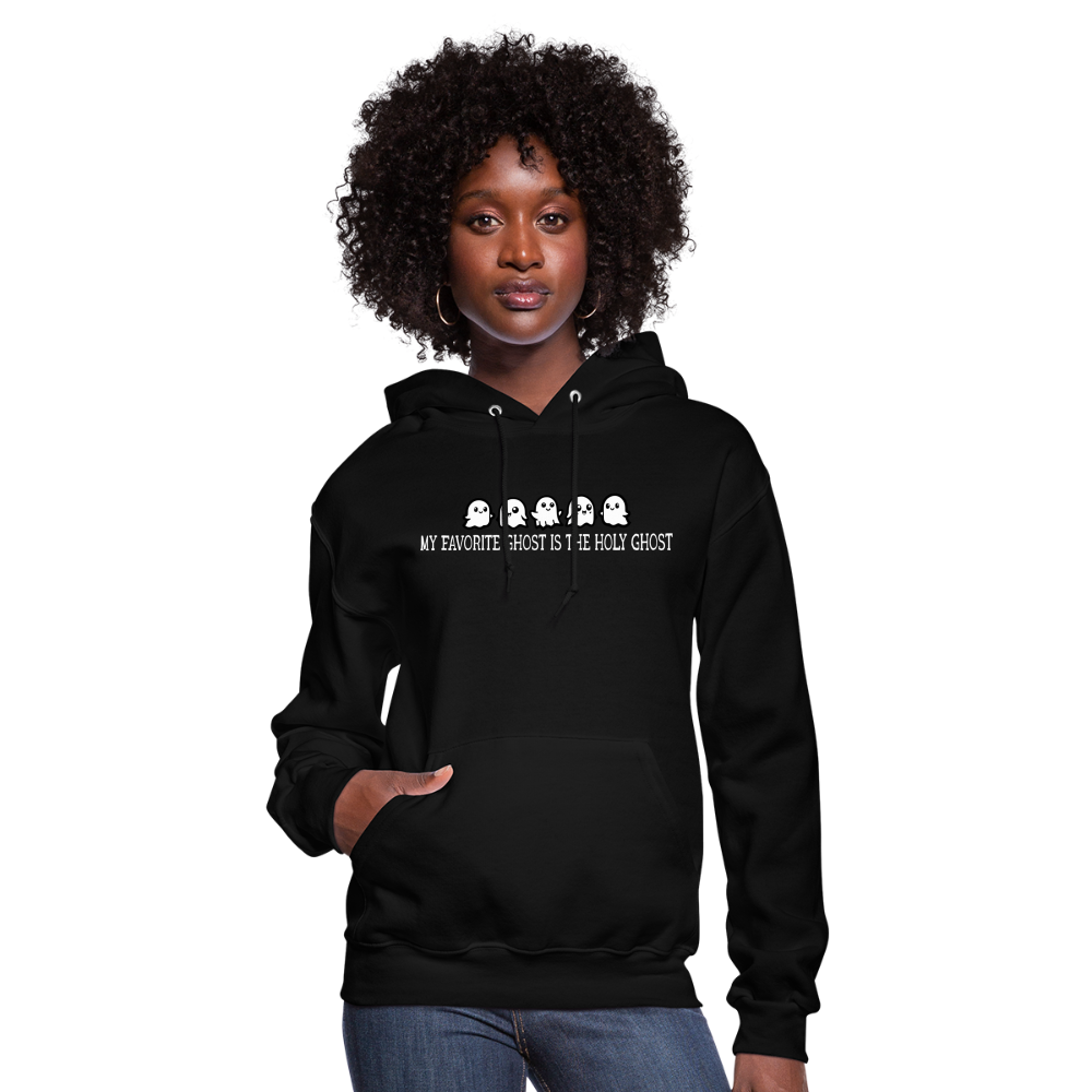 My Favorite Ghost is the Holy Ghost (W) Women's Hoodie - black