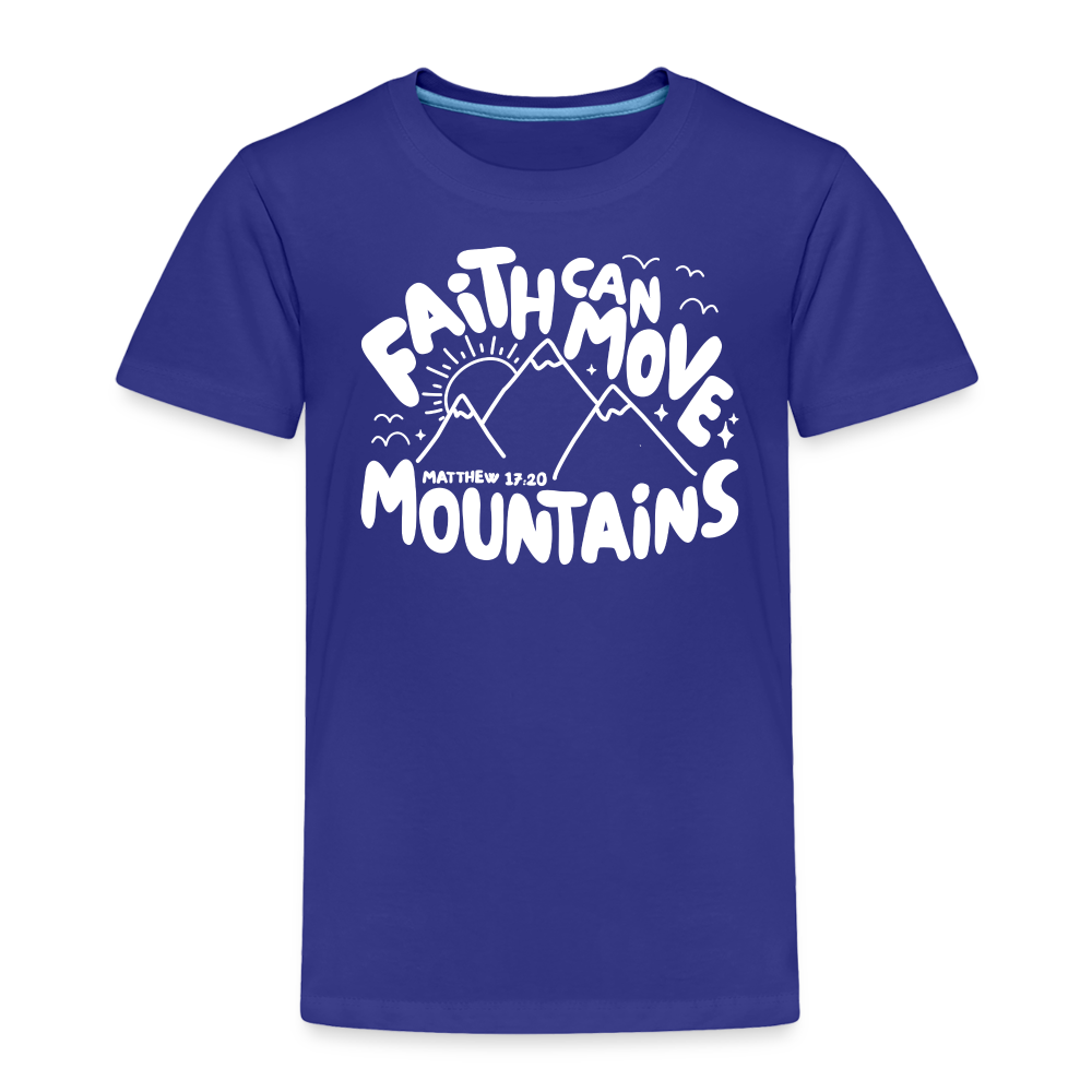 Faith Can Move Mountains (W) Toddler T-Shirt - royal blue