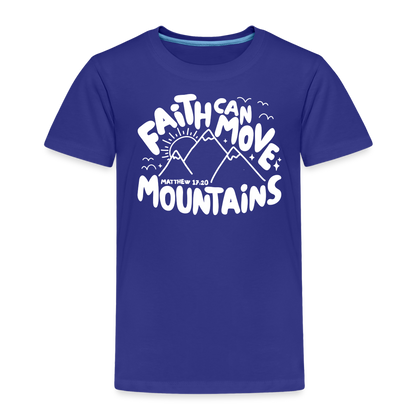 Faith Can Move Mountains (W) Toddler T-Shirt - royal blue