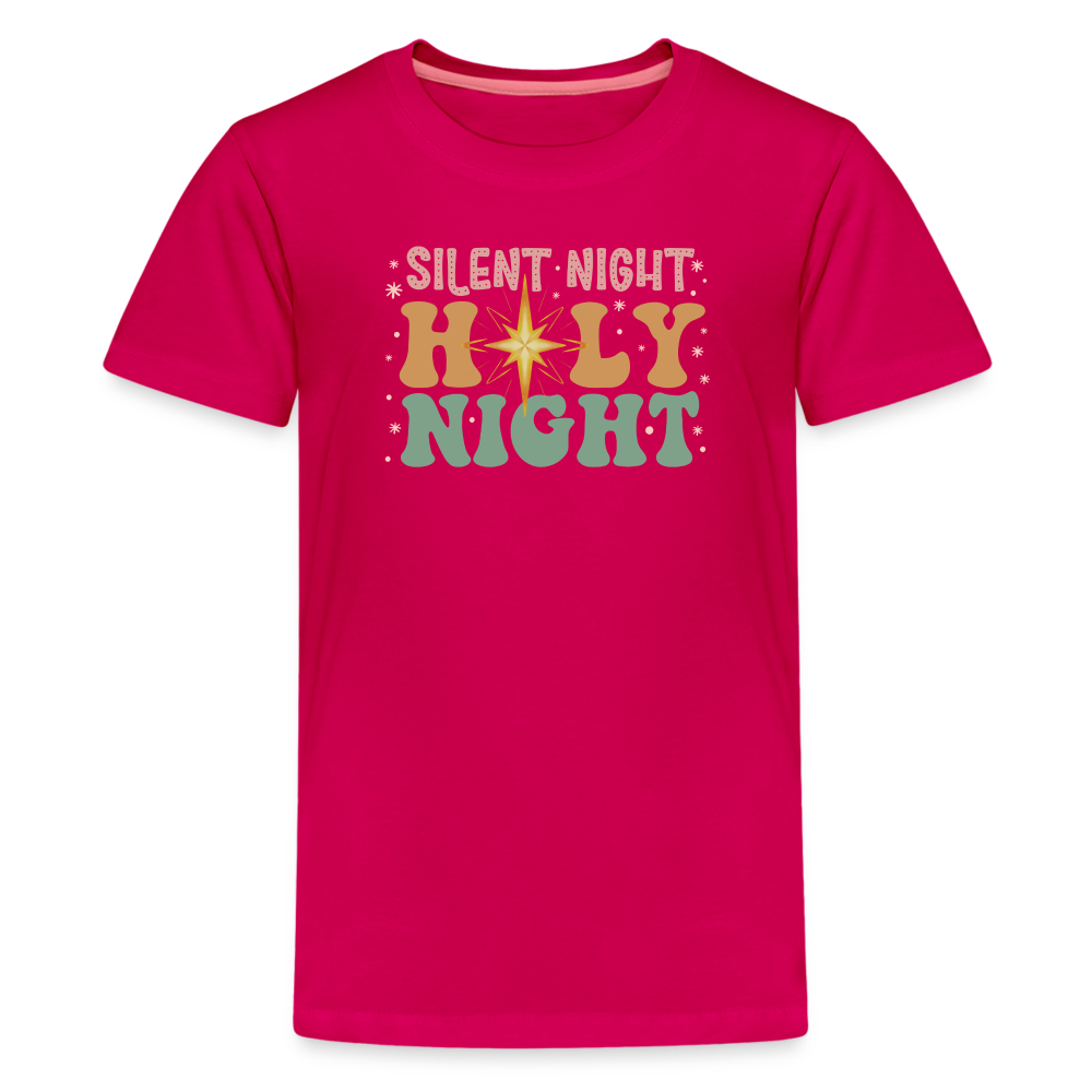 Silent Night Christmas Family Kids' Premium T-Shirt - dark pink