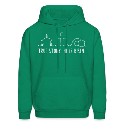 True Story He is Risen (W) Men's Sweater - kelly green