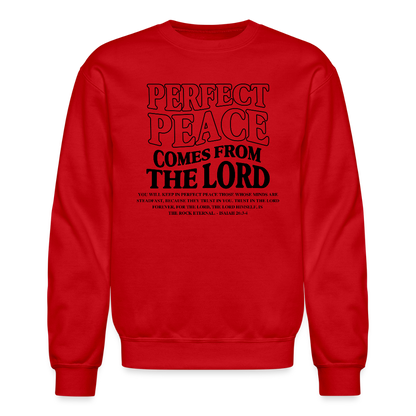 Perfect Peace Comes from the Lord Men's Sweater - red