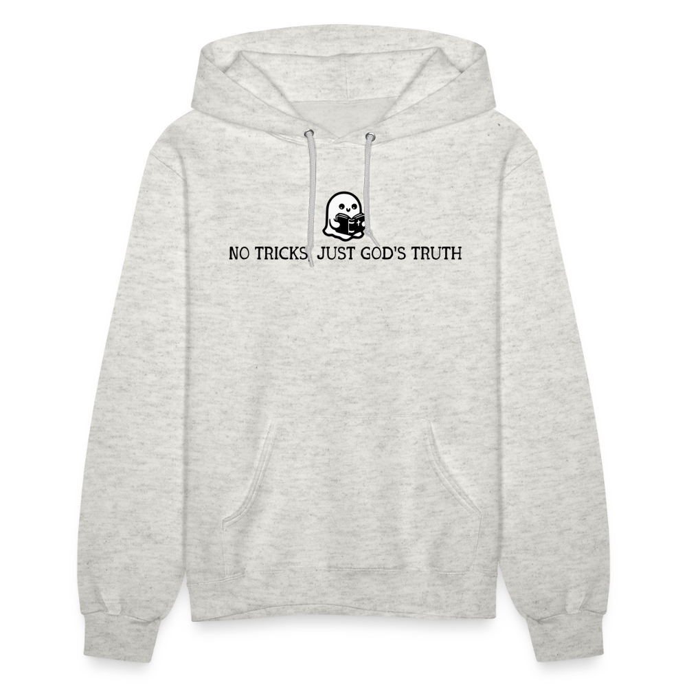 No Tricks Just God's Truth (Bible) Women's Hoodie - heather oatmeal