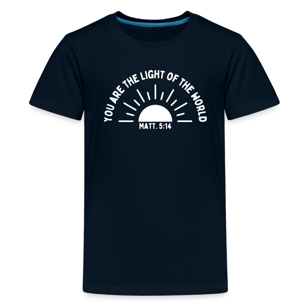 You are the Light of the World (W) Kid's T-Shirt - deep navy