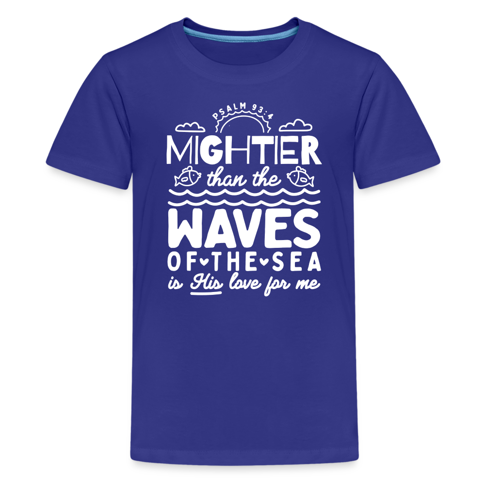 Mightier than the Waves of the Sea (W) Kid's T-Shirt - royal blue