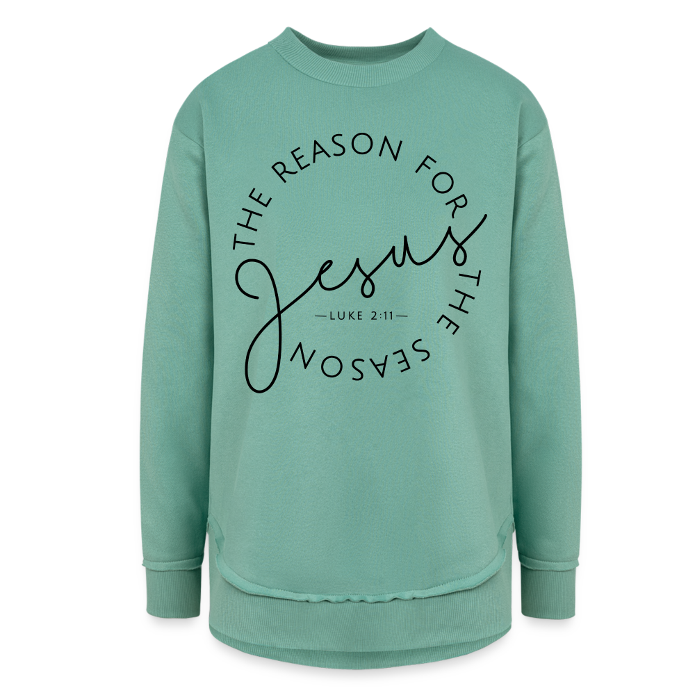 The Reason for the Season Christmas Women's Weekend Tunic Fleece Sweatshirt - saltwater