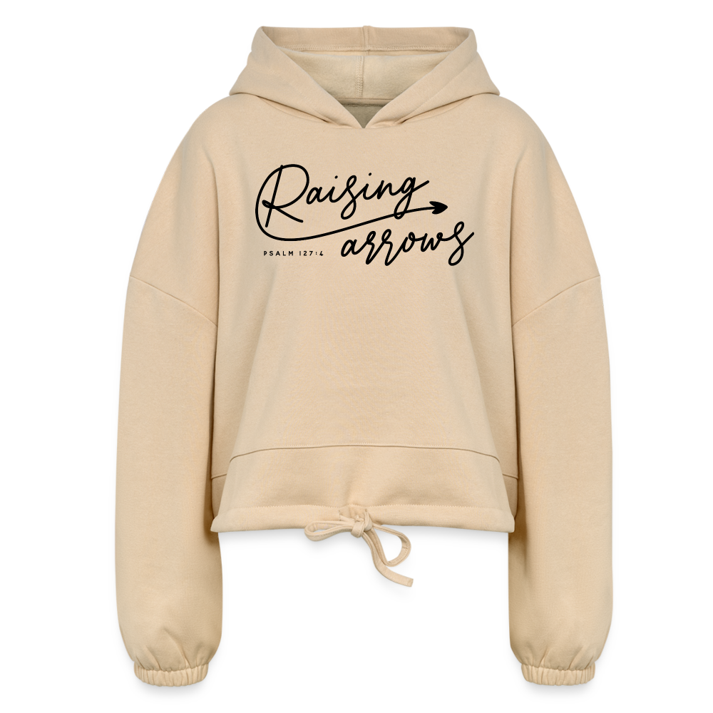 Raising Arrows Women’s Cropped Hoodie - nude