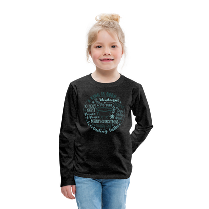 Manger Collage (W) Kid's Long Sleeve Shirt - charcoal grey