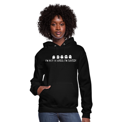 I'm Not Scared I'm Saved (W) Women's Hoodie - black