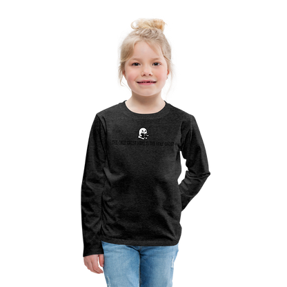 The Only Ghost Here is the Holy Ghost (Bible) Kid's Long Sleeve Shirt - charcoal grey