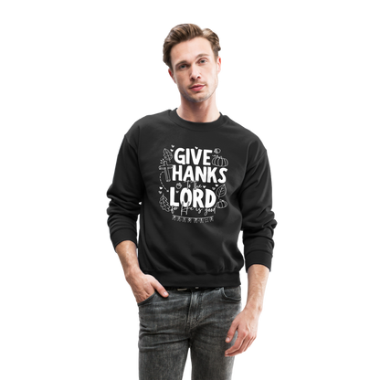 Give Thanks to the Lord (W) Men's Sweater - black