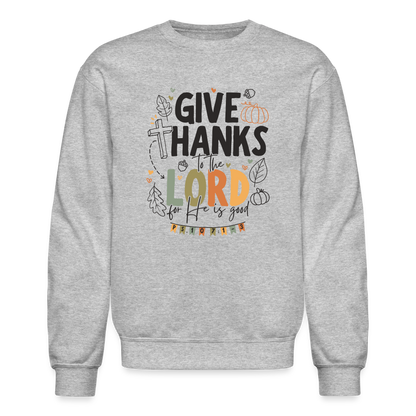 Give Thanks to the Lord (B, Color) Men's Sweater - heather gray