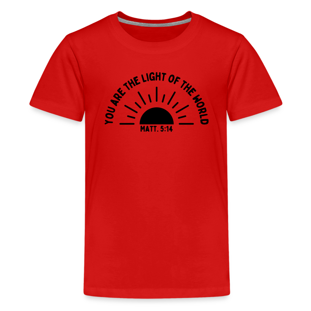 You are the Light of the World Kid's T-Shirt - red