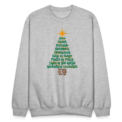 Names of Jesus Christmas Tree Men's Sweater - heather gray