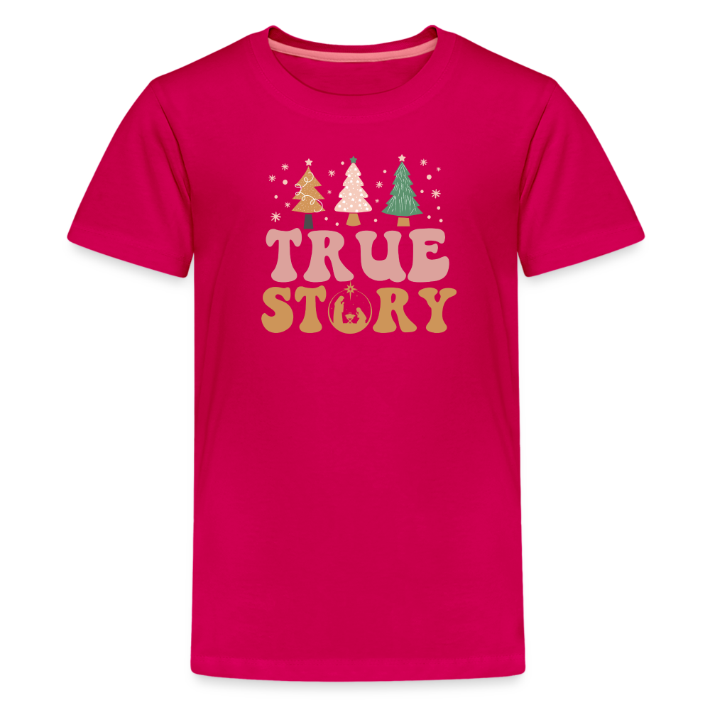 True Story Christmas Family Kids' Premium T-Shirt - dark pink