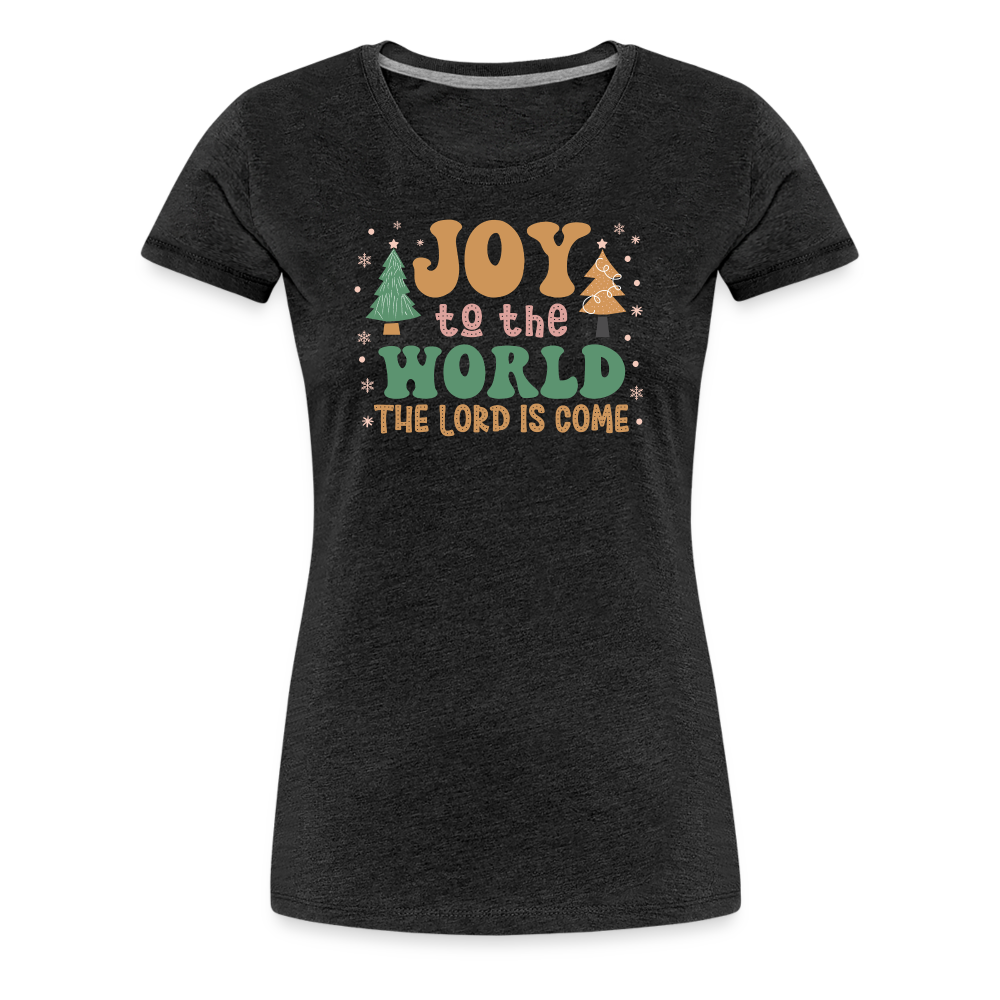 Joy to the World Christmas Family Women’s Premium T-Shirt - charcoal grey